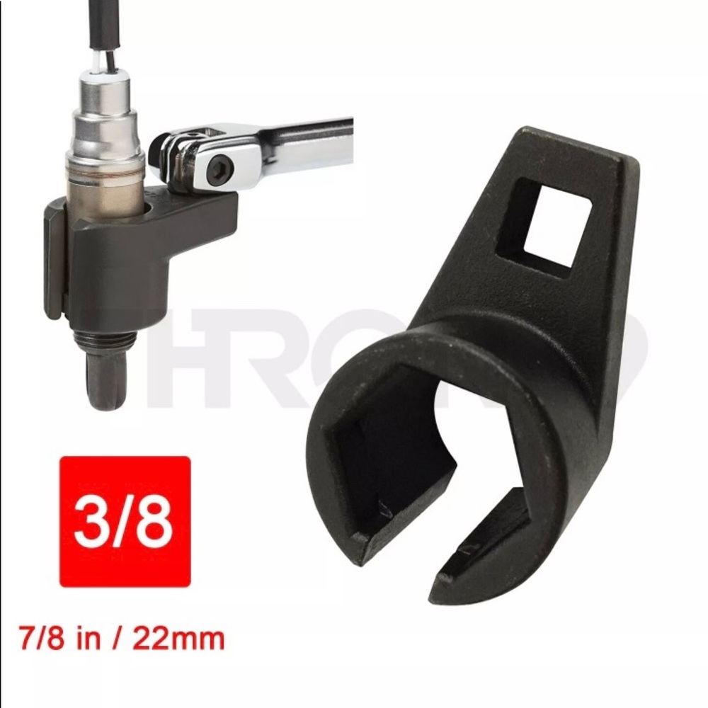 Oxygen Sensor Socket Wrench 3/8" Dr.x22mm x 50mL Car Auto Repair Tool Black